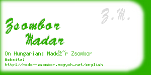 zsombor madar business card